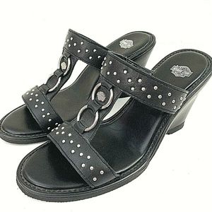 SOLD   Harley Davidson Leather Sandals Size 5